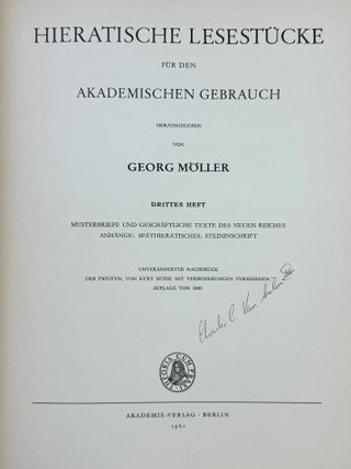 Hieratische Lesest&uuml;cke. Hefte I, II & III (complete set)[newline]M1114m-08.jpeg