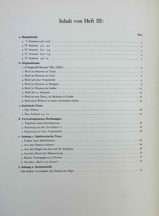 Hieratische Lesestücke. Hefte I, II & III (complete set)
