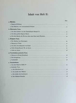 Hieratische Lesestücke. Hefte I, II & III (complete set)