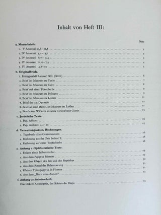 Hieratische Lesest&uuml;cke. Hefte I, II & III (complete set)[newline]M1114o-09.jpeg