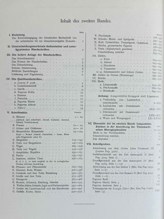 Hieratische Pal&auml;ographie. Die altaegyptische Buchschrift in ihrer Entwicklung von der f&uuml;nften Dynastie bis zur r&ouml;mischen Zeit. Band I, II & III (complete set) + Erg&auml;nzungsheft zu Band I und Band II.[newline]M1120n-09.jpeg