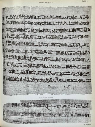 Hieratische Pal&auml;ographie. Die altaegyptische Buchschrift in ihrer Entwicklung von der f&uuml;nften Dynastie bis zur r&ouml;mischen Zeit. Band I, II & III (complete set) + Erg&auml;nzungsheft zu Band I und Band II.[newline]M1120n-17.jpeg