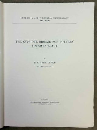 The Cypriote bronze age pottery found in Egypt