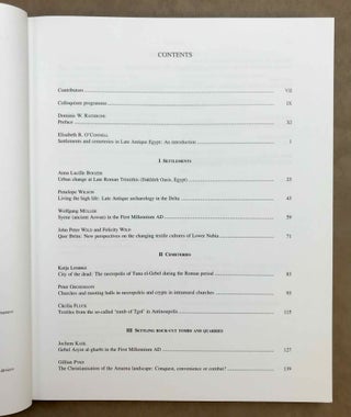 Egypt in the first millennium AD. Perspectives from new fieldwork. Texts presented at the 2012 Annual Egyptology Colloquium entitled "Pagans, Christians and Muslims : Egypt in the First Millenium AD", which took place in the British Museum on 9-10 July.