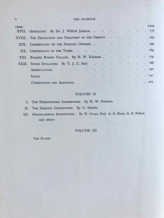 The Bucheum. Vol. I: The history and archaeology of the site. Vol. II: The inscriptions. Vol. III: The plates (complete set)