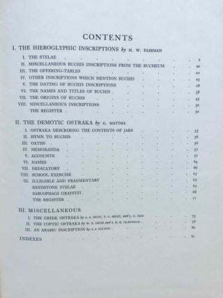 The Bucheum. Vol. I: The history and archaeology of the site. Vol. II: The inscriptions. Vol. III: The plates (complete set)