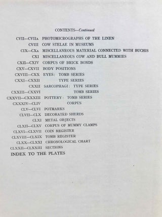 The Bucheum. Vol. I: The history and archaeology of the site. Vol. II: The inscriptions. Vol. III: The plates (complete set)