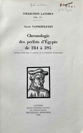 Chronologie des préfets d'Egypte de 284 à 395)