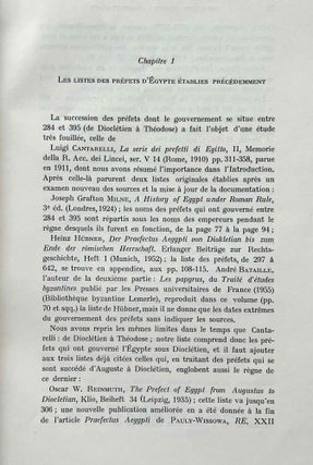 Chronologie des préfets d'Egypte de 284 à 395)