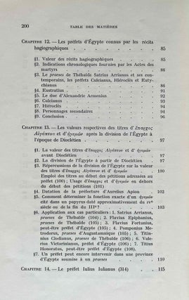 Chronologie des préfets d'Egypte de 284 à 395)