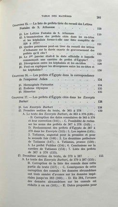 Chronologie des préfets d'Egypte de 284 à 395)
