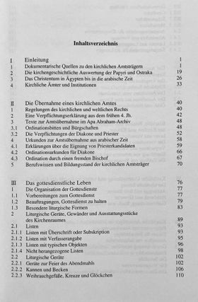 Kirchliche Amtsträger im spätantiken Ägypten. Nach den Aussagen der griechischen und koptischen Papyri und Ostraka.yp