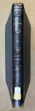Item #M11493 Zenon papyri. Volume IV. (Catalogue Général du Musée du Caire Nos 59532-59800)....