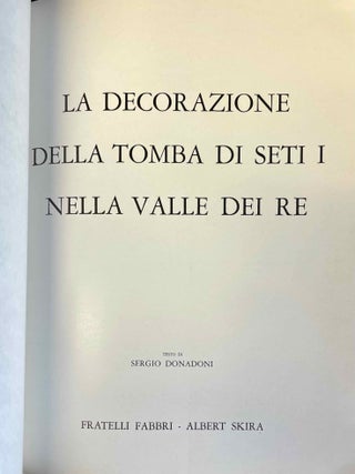 La decorazione della tomba di Seti I nella Valle dei re