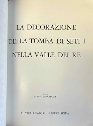 La decorazione della tomba di Seti I nella Valle dei re
