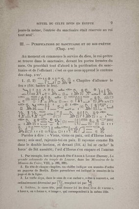 Le rituel du culte divin journalier en Egypte. D'après les papyrus de Berlin et les textes du temple de Séti Ier à Abydos.[newline]M1152a-11.jpeg