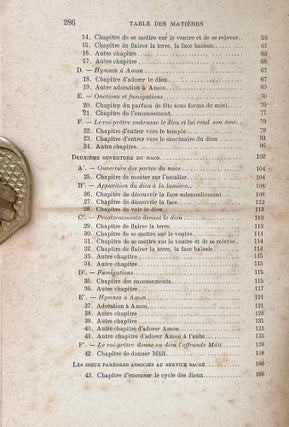 Le rituel du culte divin journalier en Egypte. D'après les papyrus de Berlin et les textes du temple de Séti Ier à Abydos.