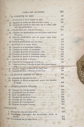 Le rituel du culte divin journalier en Egypte. D'après les papyrus de Berlin et les textes du temple de Séti Ier à Abydos.