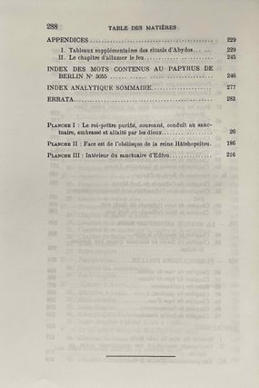 Le rituel du culte divin journalier en Egypte. D'après les papyrus de Berlin et les textes du temple de Séti Ier à Abydos.