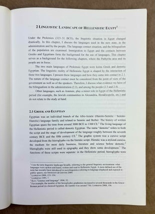 Bilingual notaries in Hellenistic Egypt. A study of Greek as a second language.