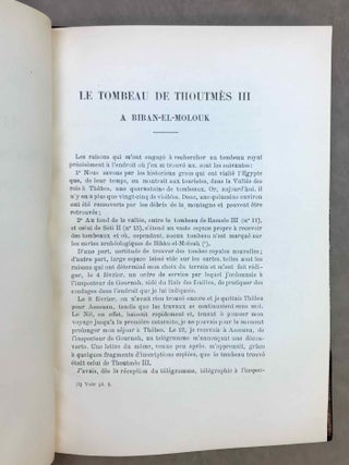 Les tombeaux de Thoutm&ecirc;s III et d'Am&eacute;nophis II et la cachette royale de Biban-El-Molouk