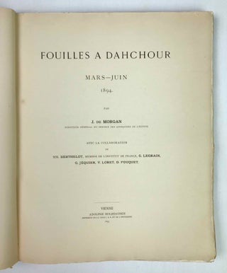 Fouilles à Dahchour (mars-juin 1894)