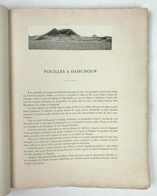 Fouilles à Dahchour (mars-juin 1894)