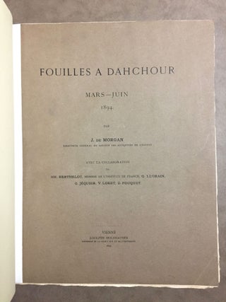 Fouilles à Dahchour (mars-juin 1894) + Fouilles à Dahchour (1894-1895) (complete set)[newline]M1160-003.jpg