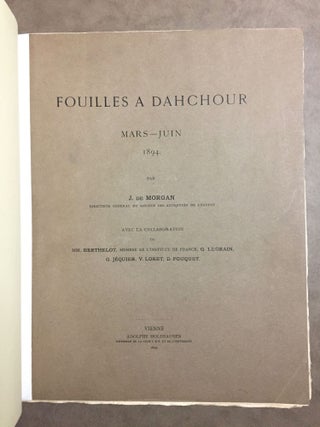 Fouilles à Dahchour (mars-juin 1894) + Fouilles à Dahchour (1894-1895) (complete set)