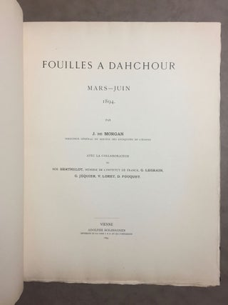 Fouilles à Dahchour (mars-juin 1894) + Fouilles à Dahchour (1894-1895) (complete set)[newline]M1160-004.jpg