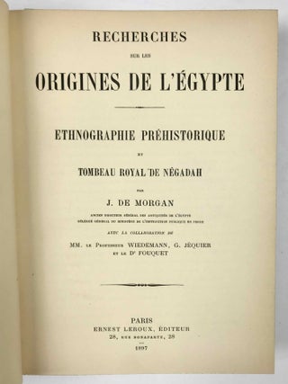 Recherches sur les origines de l'Egypte. Tome II: Ethnographie pr&eacute;historique et tombeau royal de Negadah[newline]M1163b-04.jpeg