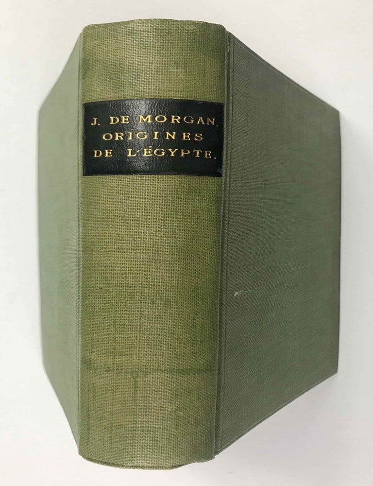 Item #M1163b Recherches sur les origines de l'Egypte. Tome II: Ethnographie pr&eacute;historique et tombeau royal de Negadah. MORGAN Jacques, de.[newline]M1163b.jpeg