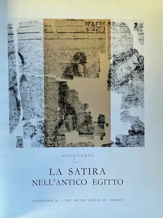 Quaderni di Torino 1-7. Vol. 1: La satira nell' antico Egitto (S. Curto). Vol. 2: Le pitture murali della chiesa di Sonki nel Sudan. La Nubia cristiana (S. Donadoni - S. Curto). Vol. 3: L'arte militare presso gli antichi egizi (S. Curto). Vol. 4: La Capella di Maia (M. Tosi). Vol. 5: Medicina e medici nell'antico Egitto (S. Curto). Vol. 6: Il tempio di Ellesija (S. Curto). Vol. 7: Una stirpe di pittori a Tebe (M. Tosi).[newline]M11645-01.jpeg