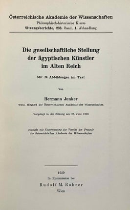 Die gesellschaftliche Stellung der ägyptischen Künstler im Alten Reich