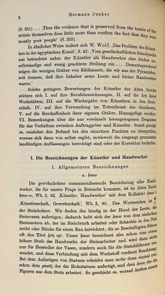 Die gesellschaftliche Stellung der ägyptischen Künstler im Alten Reich