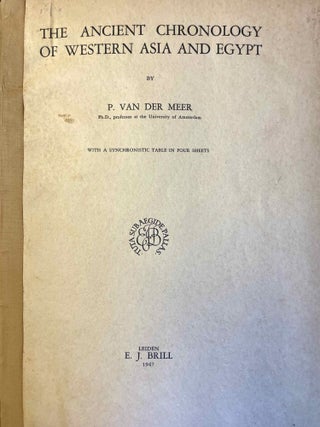 Item #M11666 The ancient chronology of Western Asia and Egypt. MEER Petrus Emmanuel, van der
