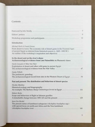Desert animals in the eastern Sahara. Status, economic significance, and cultural reflection in antiquity. Proceedings of an interdisciplinary ACACIA workshop held at the University of Cologne, December 14-15, 2007.