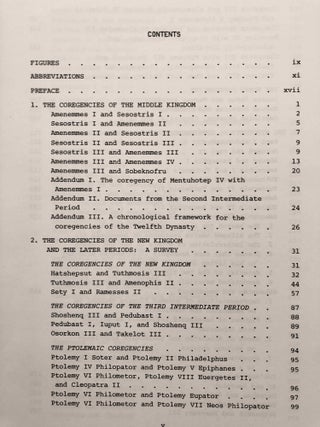Ancient Egyptian coregencies