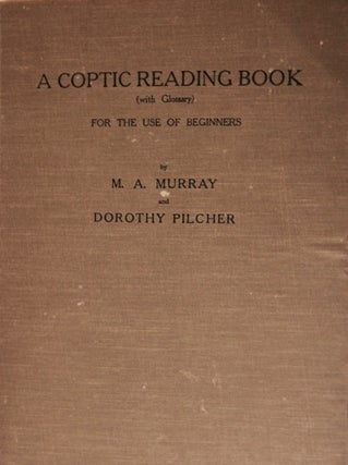 Item #M1178 Coptic reading book. MURRAY M.-PILCHER D[newline]M1178.jpg