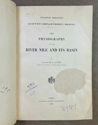 The physiography of the river Nile and its basin