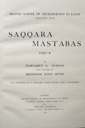 Saqqara mastabas. Part I. And Gurob. Part II. (complete set)[newline]M1181-08.jpg