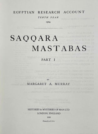 Saqqara mastabas. Part I. And Gurob. Part II. (complete set)[newline]M1181a-01.jpeg