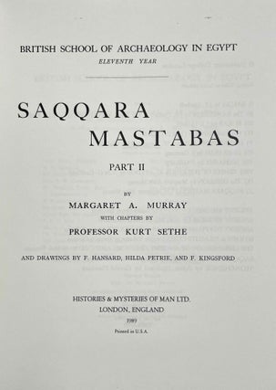 Saqqara mastabas. Part I. And Gurob. Part II. (complete set)[newline]M1181a-07.jpeg