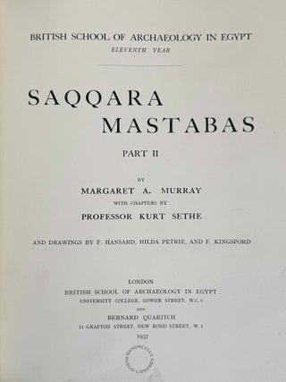 Saqqara mastabas. Part I. And Gurob. Part II. (complete set)[newline]M1181e-14.jpeg