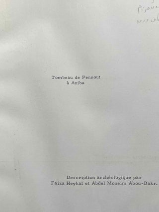 Tombeau de Pennout &agrave; Aniba. Description arch&eacute;ologique. XEROX.[newline]M11849-01.jpeg