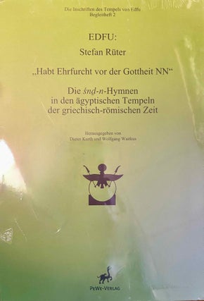 Item #M11858 "Habt Ehrfurcht vor der Gottheit NN". Die snd-n-Hymnen in den ägyptischen...