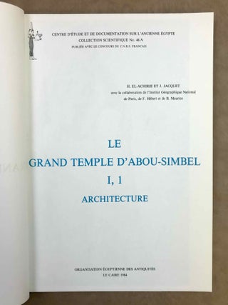 Le grand temple d'Abou Simbel. Tome I,1: Architecture.[newline]M11868-01.jpeg
