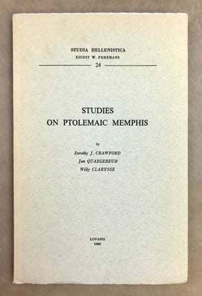 Item #M11888 Studies on Ptolemaic Memphis. CRAWFORD Dorothy J. - QUAEGEBEUR Jan - CLARYSSE Willy
