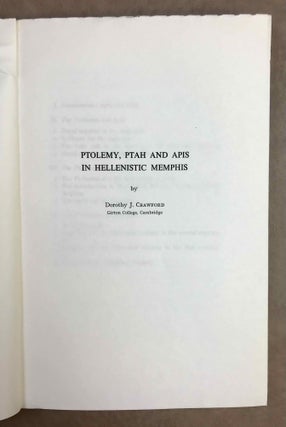 Studies on Ptolemaic Memphis