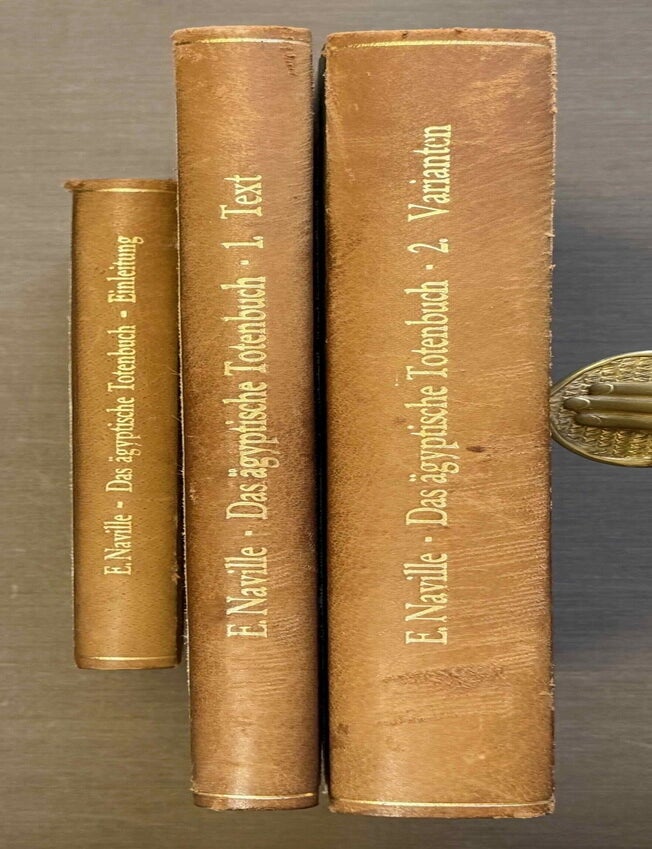 Item #M1188h Das &auml;gyptische Todtenbuch der XVIII. bis XX. Dynastie. Aus verschiedenen Urkunden. Zusammengestellt und herausgegeben von Edouard Naville. Einleitung, Band I & II (complete set). NAVILLE Edouard.[newline]M1188h-00.jpeg
